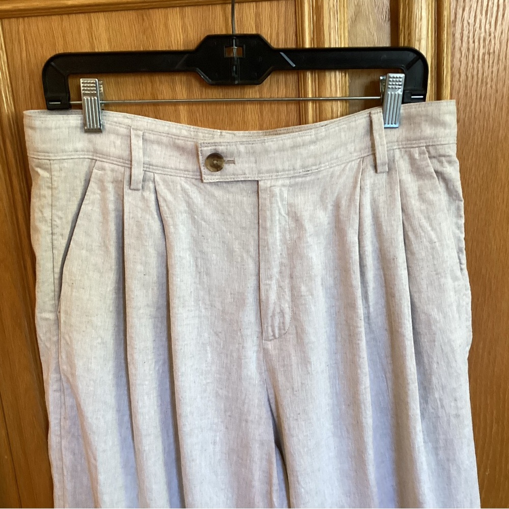 Banana Republic Linen-Blend Wide-Leg Pleated Pants - Picture 5 of 14